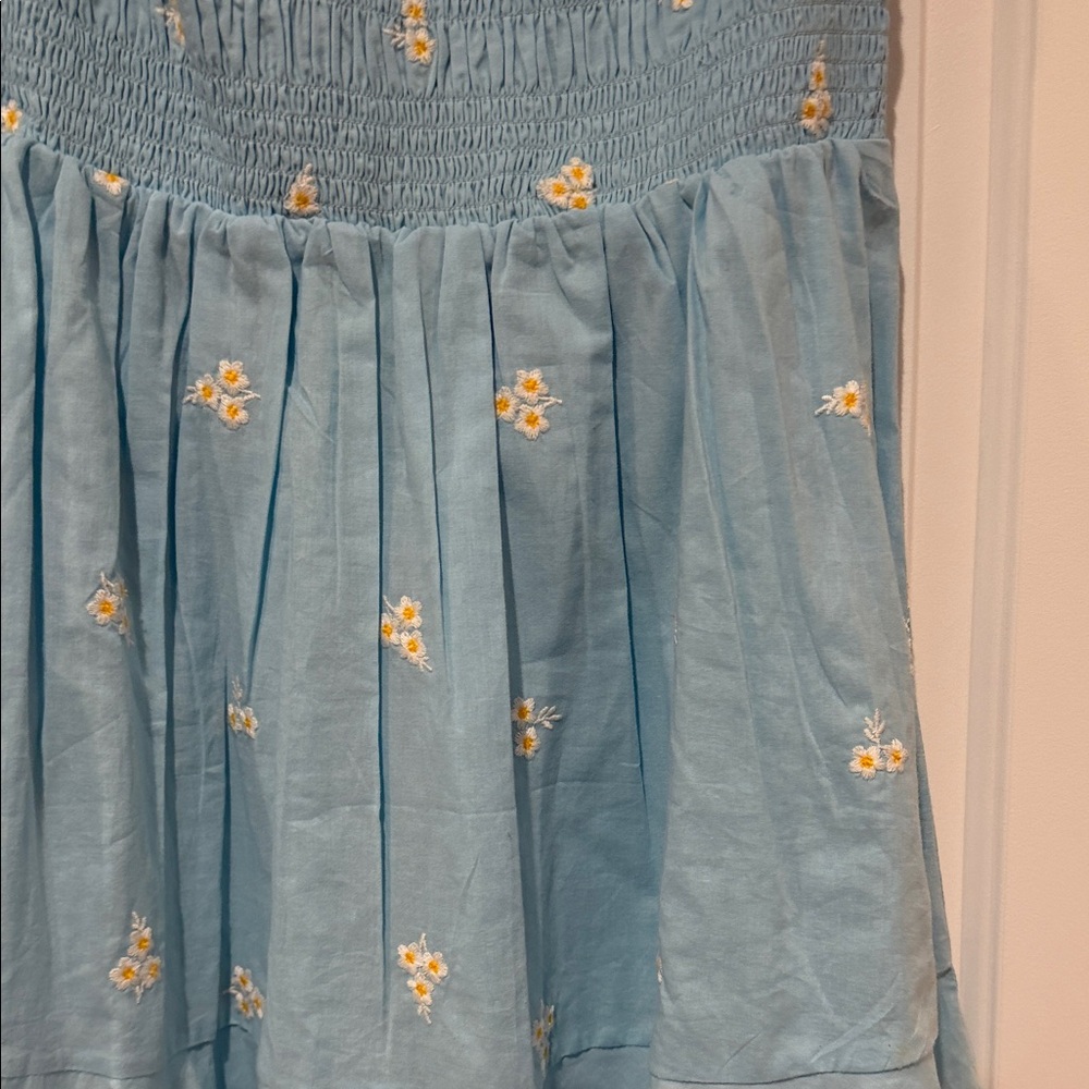 Cleobella Belinda Light Blue Mini Dress large - Picture 3 of 10